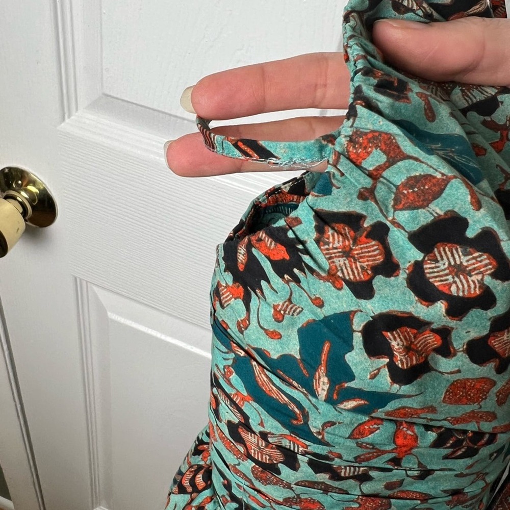 Ulla Johnson Green and Brown Floral Top - Picture 8 of 11